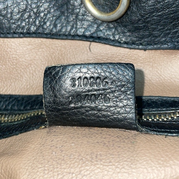 Gucci Interlocking G Soho Chain Large Shoulder Bag Purse Black Rare all Leather - Picture 15 of 17